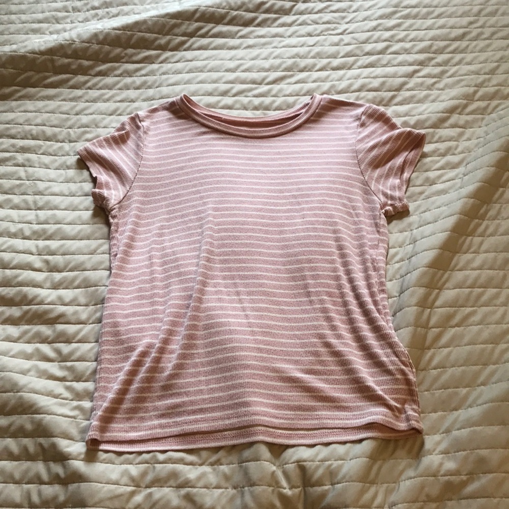 Soft & Sexy Pink and White Striped Tee